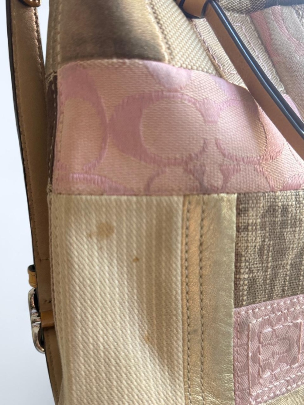 2000s Coach Patchwork Signature Patchwork Shoulder Multi-color Canvas Leather - Picture 8 of 8